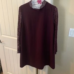 Maroon top shop dress